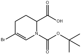 5-bromo-1-[(tert-butoxy)carbonyl]-1,2,3,4-tetrahydropyridine-2-carboxylic acid Structure