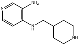 3,4-Pyridinediamine,N4-(4-piperidinylmethyl)- Structure