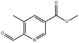 3-Pyridinecarboxylic acid, 6-formyl-5-methyl-, methyl ester Structure