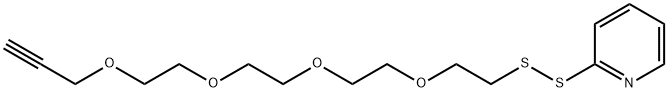 (2-pyridyldithio)-PEG4-propargyl Structure