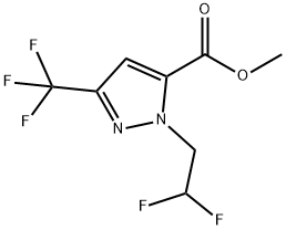 methyl 1-(2,2-difluoroethyl)-3-(trifluoromethyl)-1H-pyrazole-5-carboxylate Structure