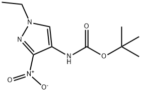 tert-butyl (1-ethyl-3-nitro-1H-pyrazol-4-yl)carbamate Structure