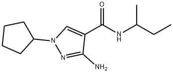 3-amino-N-(sec-butyl)-1-cyclopentyl-1H-pyrazole-4-carboxamide Structure