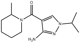 1-isopropyl-4-[(2-methylpiperidin-1-yl)carbonyl]-1H-pyrazol-3-amine Structure