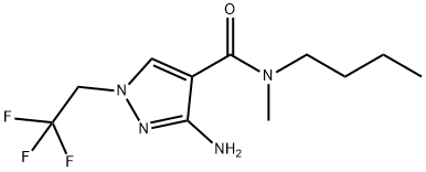 3-amino-N-butyl-N-methyl-1-(2,2,2-trifluoroethyl)-1H-pyrazole-4-carboxamide Structure