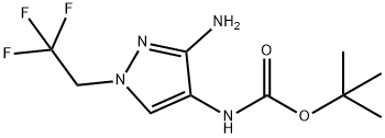 tert-butyl [3-amino-1-(2,2,2-trifluoroethyl)-1H-pyrazol-4-yl]carbamate Structure