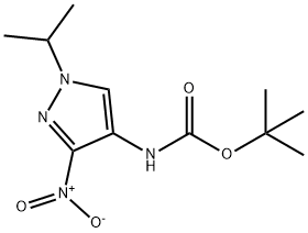 tert-butyl (1-isopropyl-3-nitro-1H-pyrazol-4-yl)carbamate Structure