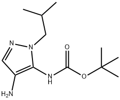 tert-butyl (4-amino-1-isobutyl-1H-pyrazol-5-yl)carbamate Structure