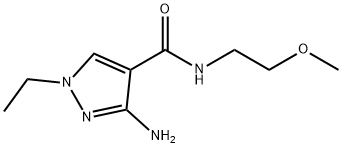 3-amino-1-ethyl-N-(2-methoxyethyl)-1H-pyrazole-4-carboxamide Structure