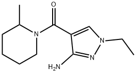 1-ethyl-4-[(2-methylpiperidin-1-yl)carbonyl]-1H-pyrazol-3-amine Structure