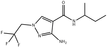 3-amino-N-(sec-butyl)-1-(2,2,2-trifluoroethyl)-1H-pyrazole-4-carboxamide Structure