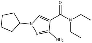 3-amino-1-cyclopentyl-N,N-diethyl-1H-pyrazole-4-carboxamide Structure