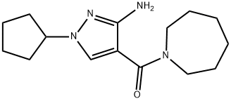 4-(azepan-1-ylcarbonyl)-1-cyclopentyl-1H-pyrazol-3-amine Structure