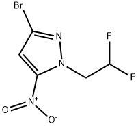 3-bromo-1-(2,2-difluoroethyl)-5-nitro-1H-pyrazole Structure