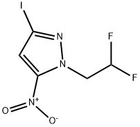 1-(2,2-difluoroethyl)-3-iodo-5-nitro-1H-pyrazole Structure