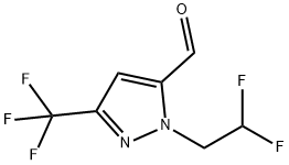 1-(2,2-difluoroethyl)-3-(trifluoromethyl)-1H-pyrazole-5-carbaldehyde Structure