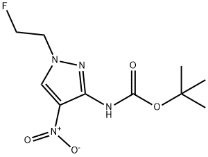 tert-butyl [1-(2-fluoroethyl)-4-nitro-1H-pyrazol-3-yl]carbamate Structure