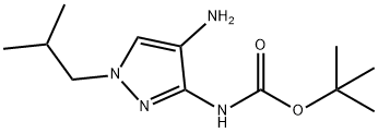 tert-butyl (4-amino-1-isobutyl-1H-pyrazol-3-yl)carbamate Structure