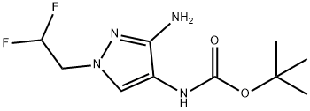 tert-butyl [3-amino-1-(2,2-difluoroethyl)-1H-pyrazol-4-yl]carbamate Structure