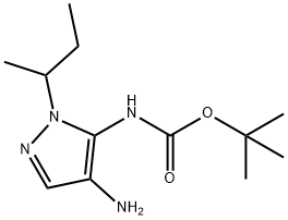 tert-butyl (4-amino-1-sec-butyl-1H-pyrazol-5-yl)carbamate Structure