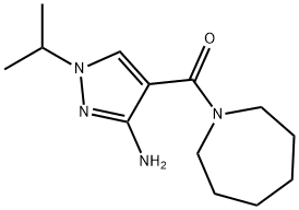 4-(azepan-1-ylcarbonyl)-1-isopropyl-1H-pyrazol-3-amine Structure