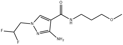 3-amino-1-(2,2-difluoroethyl)-N-(3-methoxypropyl)-1H-pyrazole-4-carboxamide Structure