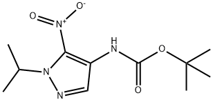 tert-butyl (1-isopropyl-5-nitro-1H-pyrazol-4-yl)carbamate Structure