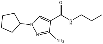 3-amino-1-cyclopentyl-N-propyl-1H-pyrazole-4-carboxamide Structure