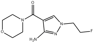 1-(2-fluoroethyl)-4-(morpholin-4-ylcarbonyl)-1H-pyrazol-3-amine Structure