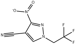 3-nitro-1-(2,2,2-trifluoroethyl)-1H-pyrazole-4-carbonitrile Structure