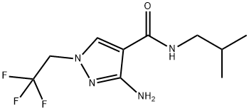 3-amino-N-isobutyl-1-(2,2,2-trifluoroethyl)-1H-pyrazole-4-carboxamide Structure