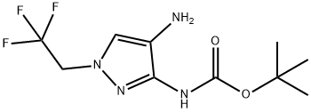 tert-butyl [4-amino-1-(2,2,2-trifluoroethyl)-1H-pyrazol-3-yl]carbamate Structure