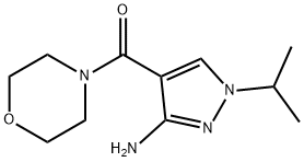 1-isopropyl-4-(morpholin-4-ylcarbonyl)-1H-pyrazol-3-amine Structure