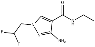 3-amino-1-(2,2-difluoroethyl)-N-ethyl-1H-pyrazole-4-carboxamide Structure