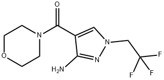 4-(morpholin-4-ylcarbonyl)-1-(2,2,2-trifluoroethyl)-1H-pyrazol-3-amine Structure