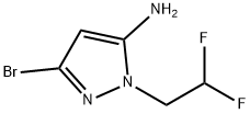 3-bromo-1-(2,2-difluoroethyl)-1H-pyrazol-5-amine Structure