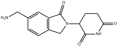 2,6-Piperidinedione, 3-[6-(aminomethyl)-1,3-dihydro-1-oxo-2H-isoindol-2-yl]- 구조식 이미지