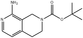 tert-Butyl 8-amino-3,4-dihydro-2,7-naphthyridine-2(1H)-carboxylate 구조식 이미지