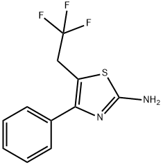 4-phenyl-5-(2,2,2-trifluoroethyl)-1,3-thiazol-2-amin
e Structure