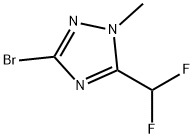 3-bromo-5-(difluoromethyl)-1-methyl-1H-1,2,4-triazole Structure