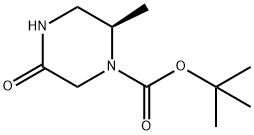 1-Piperazinecarboxylic acid, 2-methyl-5-oxo-, 1,1-dimethylethyl ester, (2R)- Structure