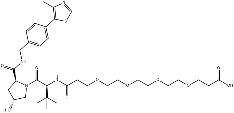 (S,R.S)-AHPC-PEG4-acid 구조식 이미지