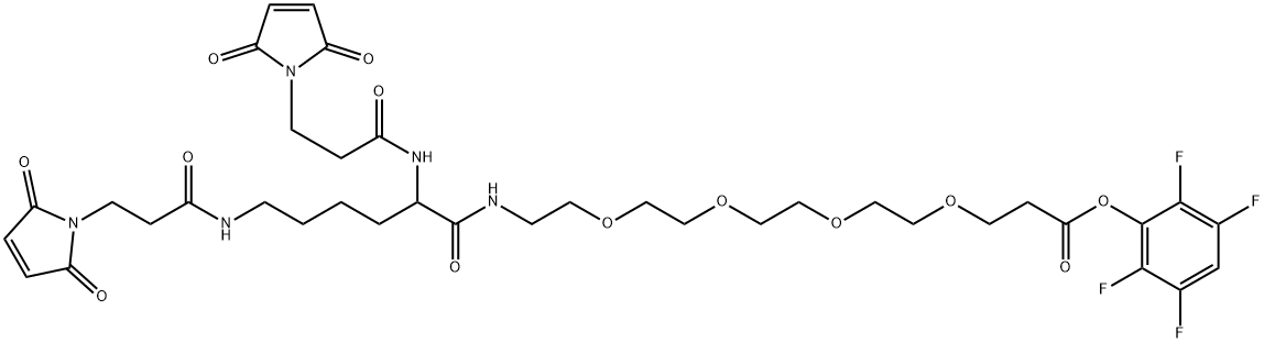 Bis-mal-lysine-peg4-tfp ester Structure