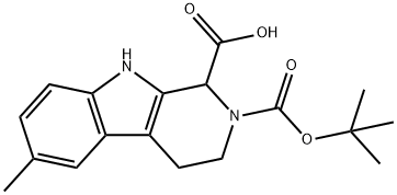 2H-Pyrido[3,4-b]indole-1,2-dicarboxylic acid, 1,3,4,9-tetrahydro-6-methyl-, 2-(1,1-dimethylethyl) ester Structure