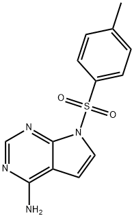 7-[(4-Methylbenzene)sulfonyl]pyrrolo[2,3-d]pyrimidin-4-amine 구조식 이미지