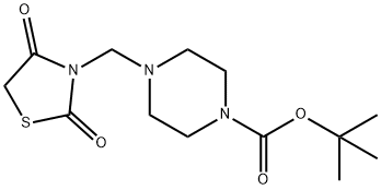 1-Piperazinecarboxylic acid, 4-[(2,4-dioxo-3-thiazolidinyl)methyl]-, 1,1-dimethylethyl ester Structure