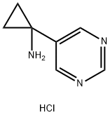 1-(pyrimidin-5-yl)cyclopropanamine hydrochloride Structure