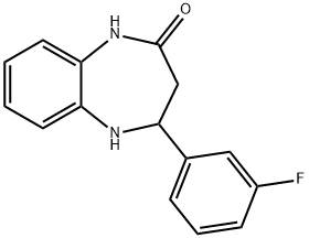 2H-1,5-Benzodiazepin-2-one, 4-(3-fluorophenyl)-1,3,4,5-tetrahydro Structure