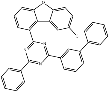 1,3,5-triazine, 2-[1,1'-biphenyl]-3-yl-4-(8-chloro-1-dibenzofuranyl)-6-phenyl- Structure
