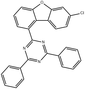 1,3,5-Triazine, 2-(7-chloro-1-dibenzofuranyl)-4,6-diphenyl- 구조식 이미지